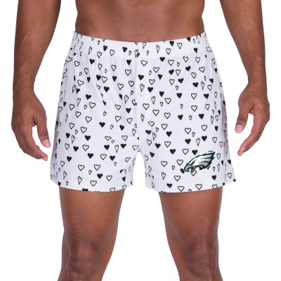 Шорты Philadelphia Eagles Concepts Sport Epiphany Allover Print Boxer - White
