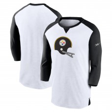 Футболка Pittsburgh Steelers Nike Rewind 3/4-Sleeve - White/Black