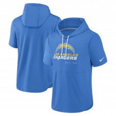 Los Angeles Chargers Nike Short Sleeve Pullover Hoodie - Powder Blue