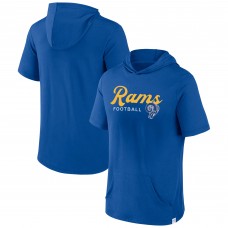 Los Angeles Rams Offensive Strategy Short Sleeve Pullover Hoodie - Royal