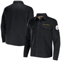 Рубашка с коротким рукавом Pittsburgh Steelers NFL x Darius Rucker Collection by Fanatics Black Canvas Jacket