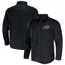 Buffalo Bills NFL x Darius Rucker Collection by Fanatics Convertible Twill Long Sleeve Button-Up Shirt - Black