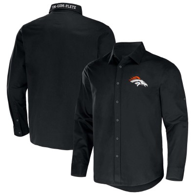 Рубашка Denver Broncos NFL x Darius Rucker Collection by Fanatics Convertible Twill - Black