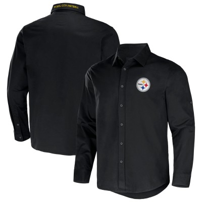 Рубашка Pittsburgh Steelers NFL x Darius Rucker Collection by Fanatics Black Convertible Twill