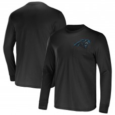 Футболка Carolina Panthers NFL x Darius Rucker Collection by Fanatics Team Long Sleeve Pocket - Black