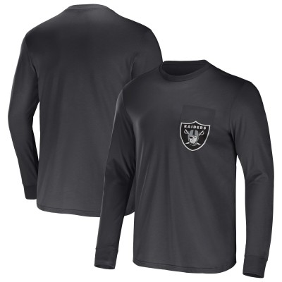 Футболка с длинным рукавом Las Vegas Raiders NFL x Darius Rucker Collection by Fanatics Team - Charcoal