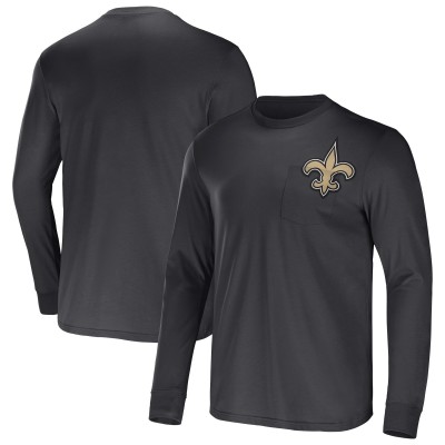 Футболка с длинным рукавом New Orleans Saints NFL x Darius Rucker Collection by Fanatics Team - Charcoal