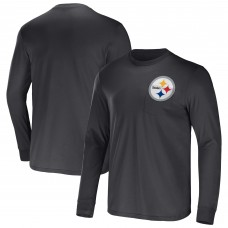 Pittsburgh Steelers NFL x Darius Rucker Collection by Fanatics Black Team Long Sleeve Pocket T-Shirt