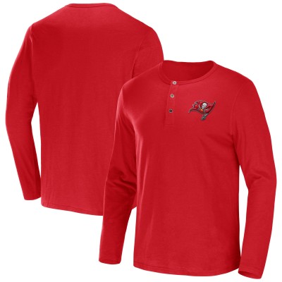 Футболка с длинным рукавом Tampa Bay Buccaneers NFL x Darius Rucker Collection by Fanatics Slub Henley - Red