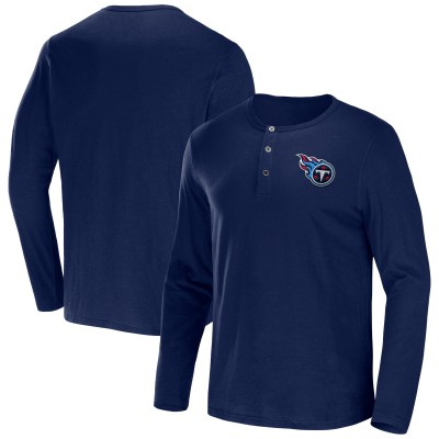 Футболка с длинным рукавом Tennessee Titans NFL x Darius Rucker Collection by Fanatics Slub Henley - Navy