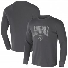 Футболка Las Vegas Raiders NFL x Darius Rucker Collection by Fanatics Long Sleeve Thermal - Charcoal