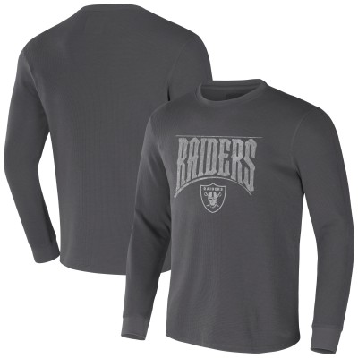 Футболка Las Vegas Raiders NFL x Darius Rucker Collection by Fanatics Long Sleeve Thermal - Charcoal