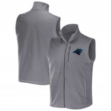 Carolina Panthers NFL x Darius Rucker Collection by Fanatics Polar Fleece Full-Zip Vest - Gray