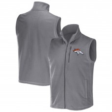 Denver Broncos NFL x Darius Rucker Collection by Fanatics Polar Fleece Full-Zip Vest - Gray