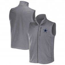 Dallas Cowboys NFL x Darius Rucker Collection by Fanatics Polar Fleece Full-Zip Vest - Gray