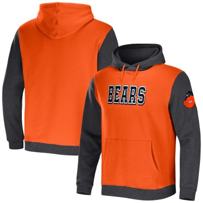 Толстовка Chicago Bears NFL x Darius Rucker Collection by Fanatics Colorblock - Orange/Heather Charcoal