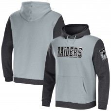 Толстовка Las Vegas Raiders NFL x Darius Rucker Collection by Fanatics Colorblock - Gray/Charcoal