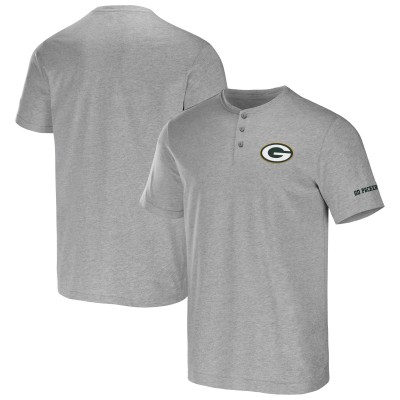 Футболка Green Bay Packers NFL x Darius Rucker Collection by Fanatics Heather Gray Henley