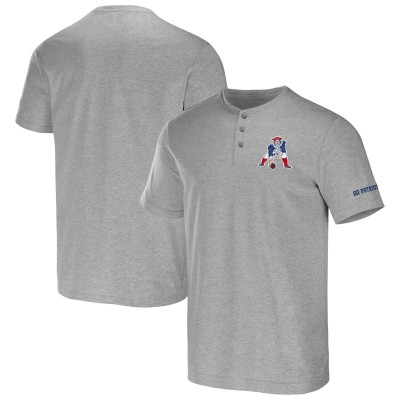 New England Patriots NFL x Darius Rucker Collection by Fanatics Heather Gray Henley T-Shirt