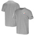 Футболка Pittsburgh Steelers NFL x Darius Rucker Collection by Fanatics Heather Gray Henley