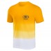 Футболка Green Bay Packers NFL x Darius Rucker Collection by Fanatics Dip Dye Pocket - Gold/White