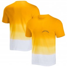 Футболка Los Angeles Chargers NFL x Darius Rucker Collection by Fanatics Dip Dye Pocket - Gold/White