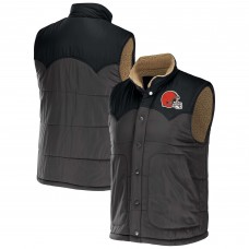 Жилетка Cleveland Browns NFL x Darius Rucker Collection by Fanatics Two-Tone Sherpa - Charcoal
