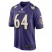 Игровая джерси Tyler Linderbaum Baltimore Ravens Nike 2022 NFL Draft First Round Pick - Purple