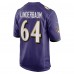 Игровая джерси Tyler Linderbaum Baltimore Ravens Nike 2022 NFL Draft First Round Pick - Purple