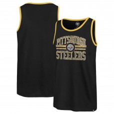 Pittsburgh Steelers 47 Black Winger Franklin Tank Top