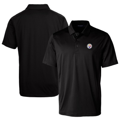 Pittsburgh Steelers Cutter & Buck Black Prospect Textured Stretch Polo