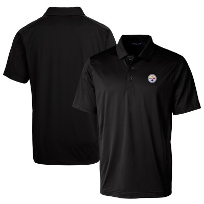 Pittsburgh Steelers Cutter & Buck Black Prospect Textured Stretch Polo