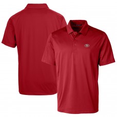 Поло San Francisco 49ers Cutter & Buck Logo Prospect Textured Stretch - Scarlet