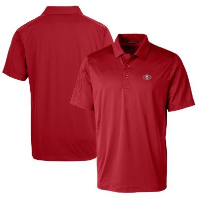Поло San Francisco 49ers Cutter & Buck Logo Prospect Textured Stretch - Scarlet