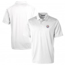 Pittsburgh Steelers Cutter & Buck White Prospect Textured Stretch Polo