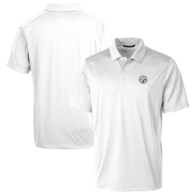 Pittsburgh Steelers Cutter & Buck White Prospect Textured Stretch Polo