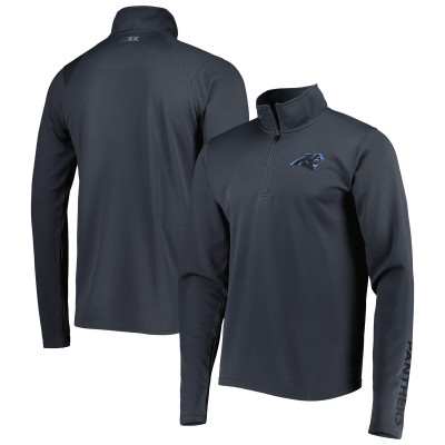 Пуловер Carolina Panthers MSX by Michael Strahan Charcoal Half-Zip