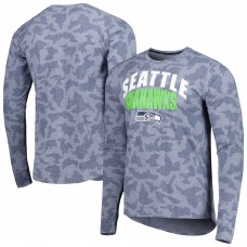 Футболка с длинным рукавом Seattle Seahawks MSX by Michael Strahan Performance Camo - College Navy