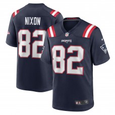 Игровая джерси Tre Nixon New England Patriots Nike - Navy