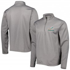 Miami Dolphins Dunbrooke Heather Gray All-Star Tech Quarter-Zip Top