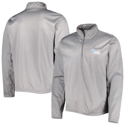 Detroit Lions Dunbrooke Heather Gray All-Star Tech Quarter-Zip Top