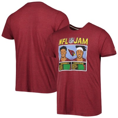 Футболка DeAndre Hopkins & Kyler Murray Arizona Cardinals Homage NFL Jam Tri-Blend - Heather Cardinal