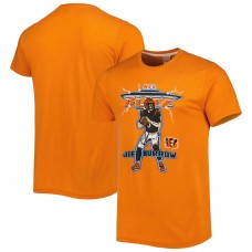 Футболка Joe Burrow Cincinnati Bengals Homage NFL Blitz Player Tri-Blend - Heathered Heather Orange