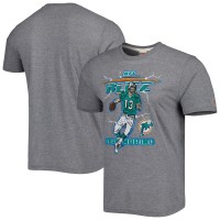 Unisex Miami Dolphins Dan Marino Homage Heathered Heather Gray NFL Blitz Retired Player Tri-Blend T-Shirt
