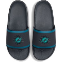 Miami Dolphins Nike Off-Court Wordmark Slide Sandals