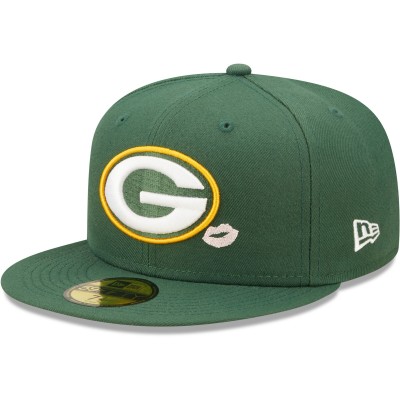 Бейсболка Green Bay Packers New Era Lips 59FIFTY - Green