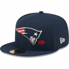 Бейсболка New England Patriots New Era Lips 59FIFTY - Navy