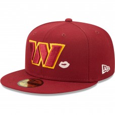 Бейсболка Washington Commanders New Era Lips 59FIFTY - Burgundy