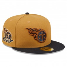 Бейсболка Tennessee Titans New Era 10th Anniversary Wheat 59FIFTY - Tan/Navy