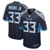 Игровая джерси A.J. Moore Jr. Tennessee Titans Nike - Navy